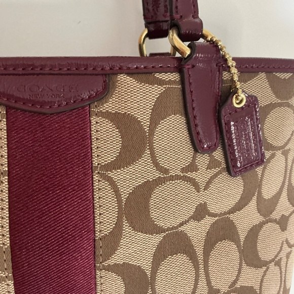Coach vintage Mini bag maroon stripe - Picture 5 of 5
